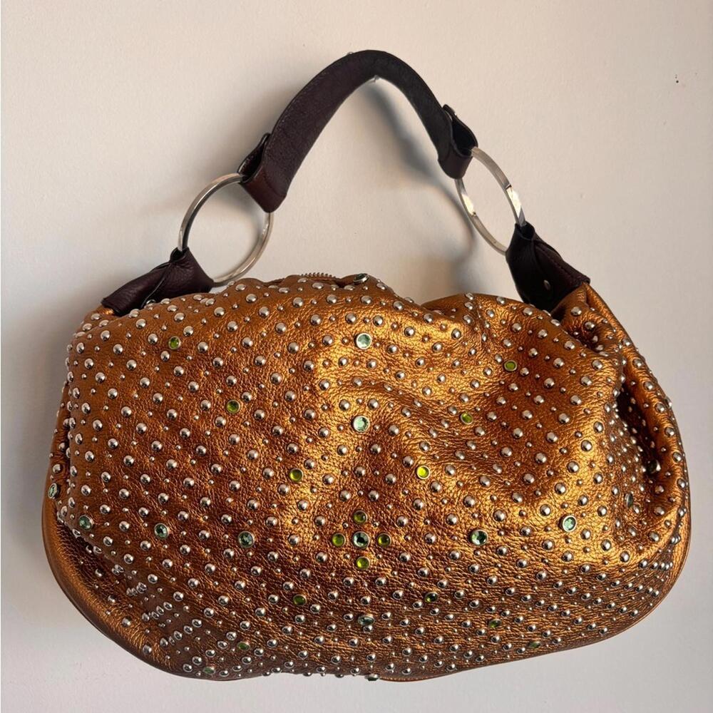 G Series" by Cole Haan - Studded Gold Handbag